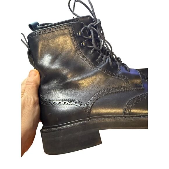 Louis Vuitton Black Leather Combat Boot Men's Sz. 8.5 - Picture 9 of 15